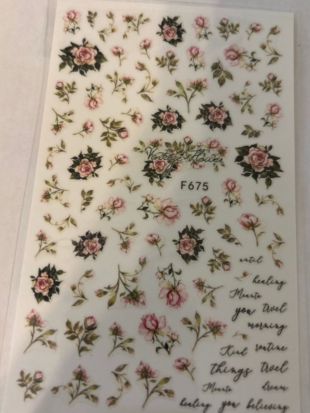 Nail Art floral decal
